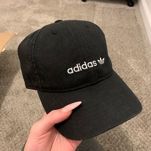 SOLD- Black Adidas Trefoil baseball hat